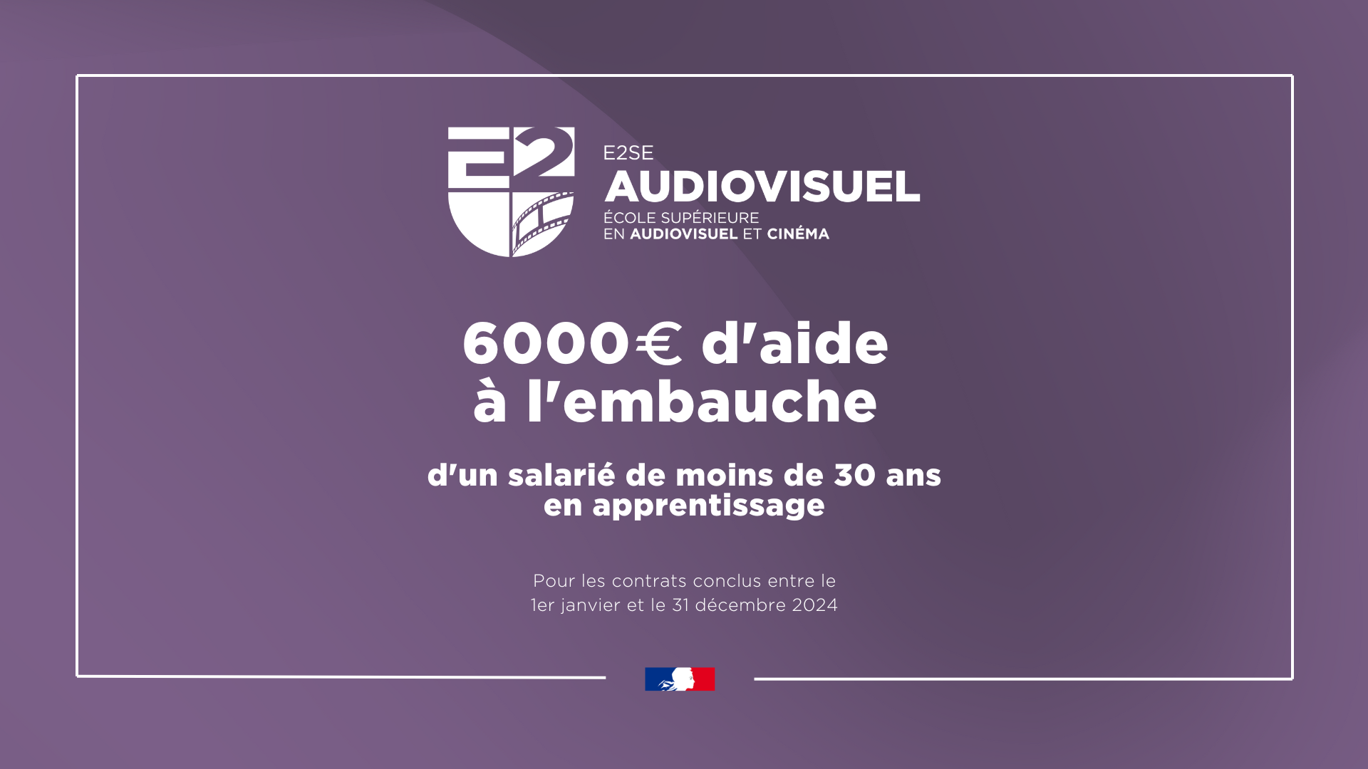 Image mise en avant de l'article E2SE AUDIOVISUEL – BÉNÉFICIEZ DES AIDES À L’APPRENTISSAGE