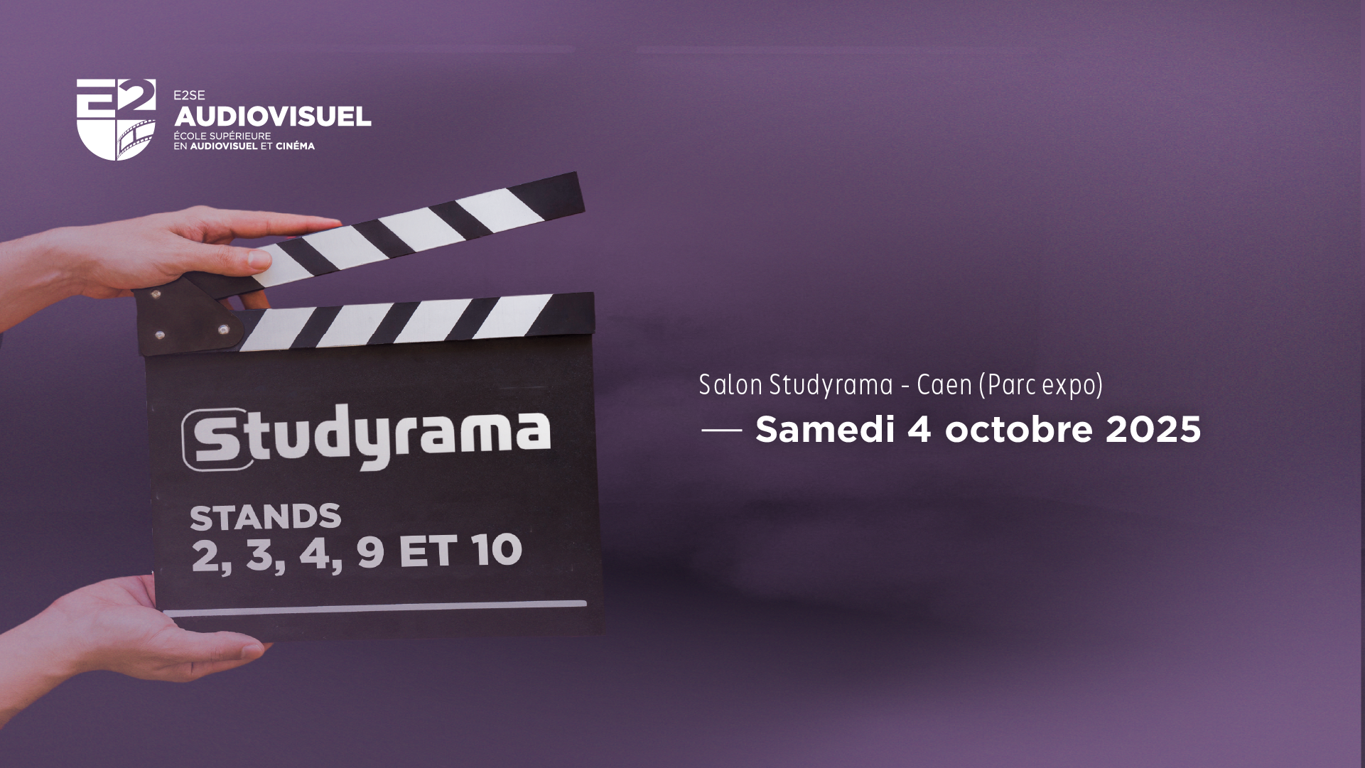 Image mise en avant de l'article L’E2SE Audiovisuel vous attend au Salon Studyrama de Caen !
