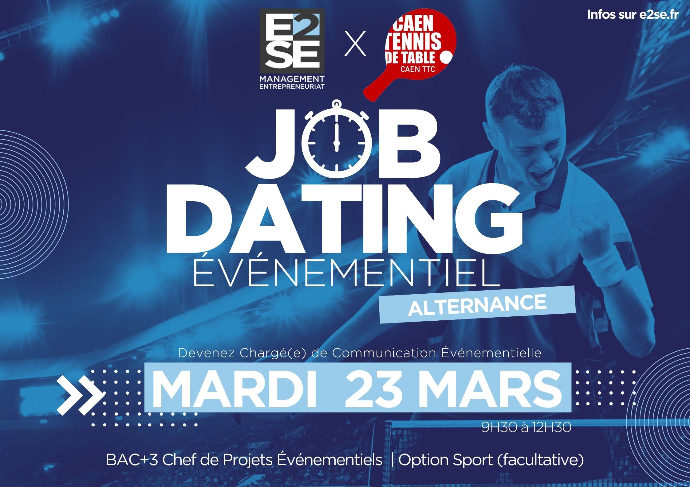 Image mise en avant de l'article JOB DATING – 23 MARS – DÉCROCHEZ VOTRE ALTERNANCE EN ÉVÉNEMENTIEL !