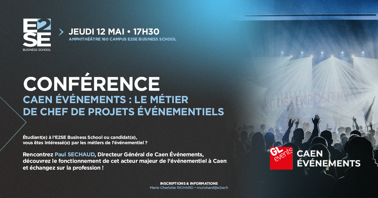 Image mise en avant de l'article CONFÉRENCE | LE MÉTIER DE CHEF DE PROJETS ÉVÉNEMENTIELS X CAEN ÉVÉNEMENTS