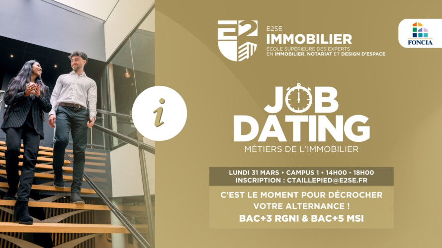 Image mise en avant de l'article JOB DATING E2SE IMMOBILIER X FONCIA