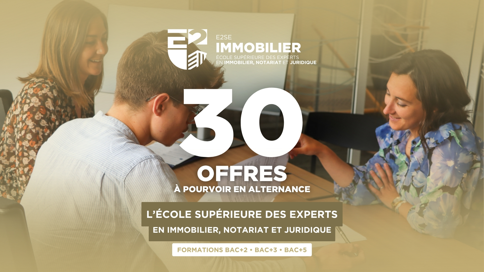 Image mise en avant de l'article 30 OFFRES EN ALTERNANCE À L&rsquo;E2SE IMMOBILIER