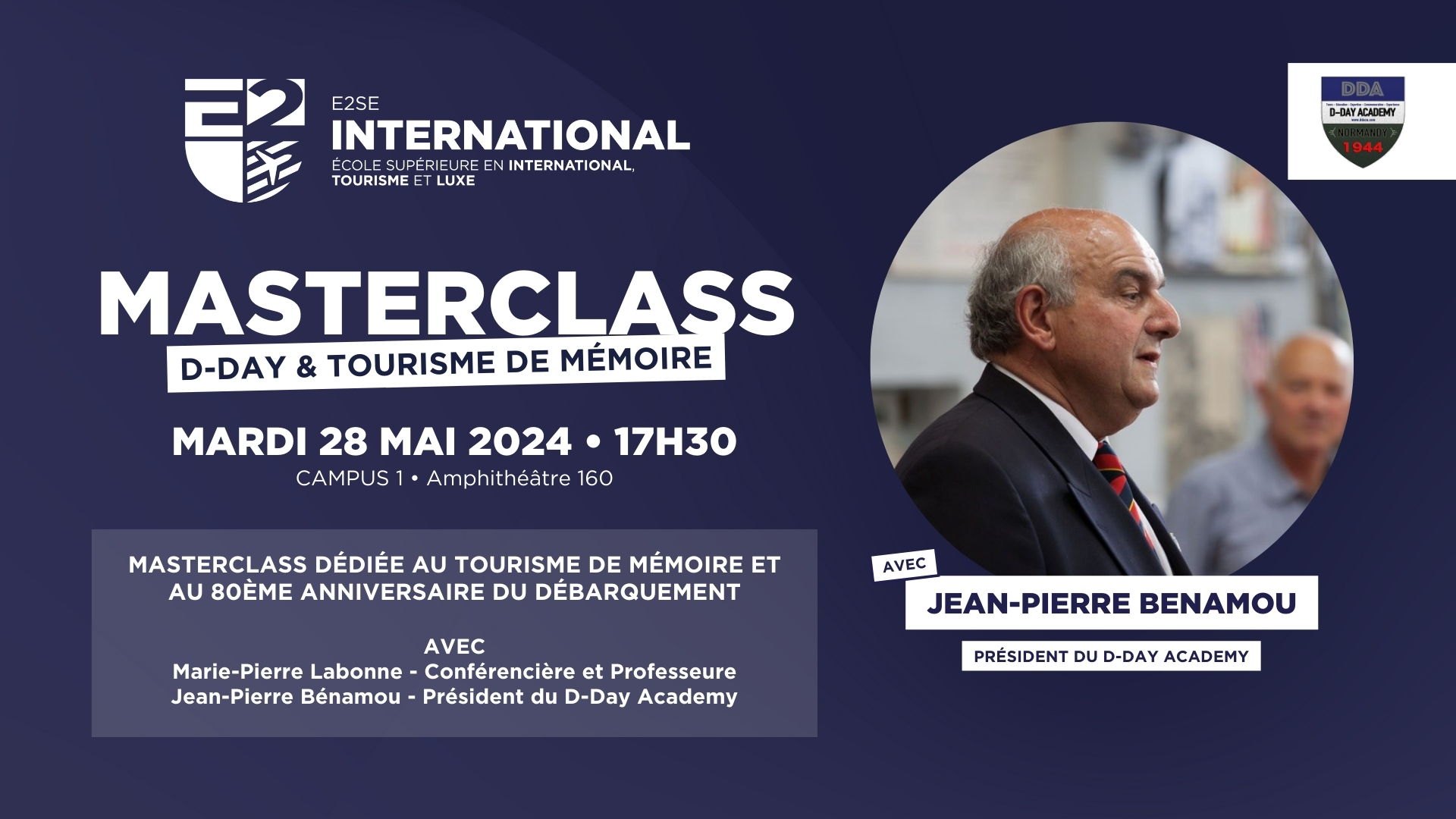 Image mise en avant de l'article MASTERCLASS D-DAY ET TOURISME DE MÉMOIRE