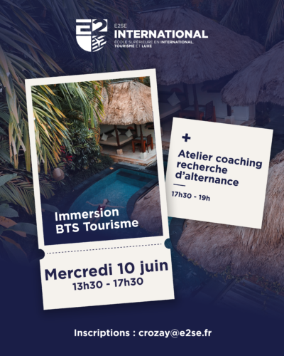 Image mise en avant de l'article Découvrez le BTS Tourisme à l&rsquo;E2SE International ! ✈️