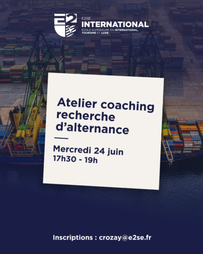 Image mise en avant de l'article Atelier Coaching “Recherche d’Alternance en Commerce International” – E2SE International