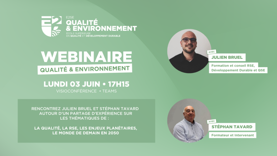 Image mise en avant de l'article WEBINAIRE QUALITÉ & ENVIRONNEMENT